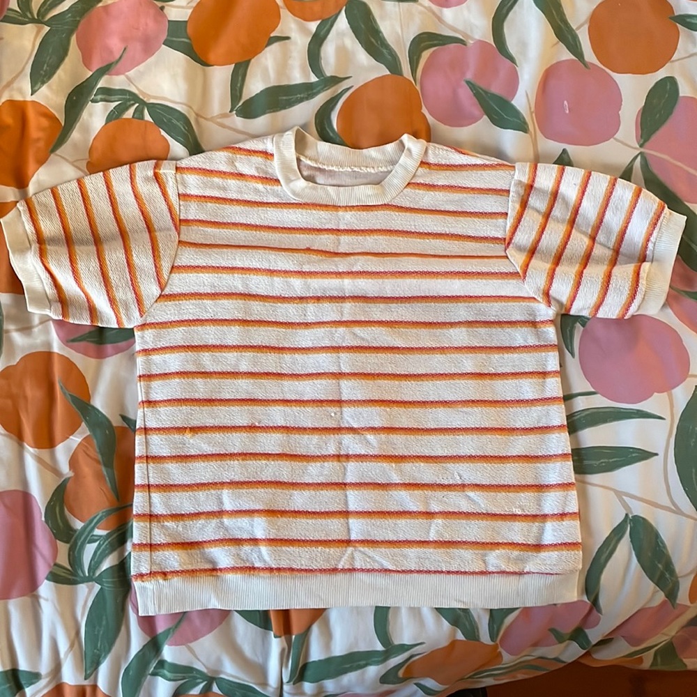 Terrycloth Striped Tshirt
